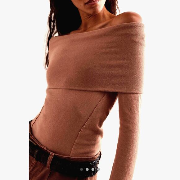 Free People Iris Layering Top Cafe Latte Multiple Sizes - Picture 1 of 4